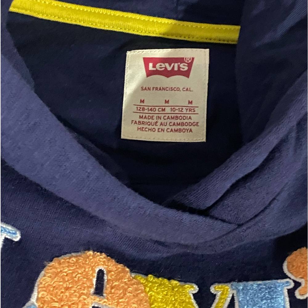 Levi’s Girl’s Striped Logo Hoodie - Picture 2 of 6
